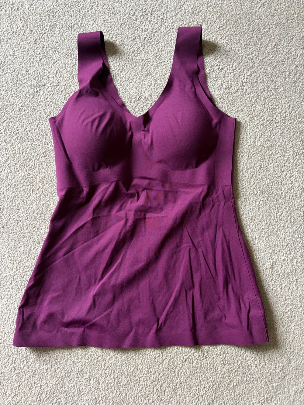 Knix Seamless Shapewear Tank in Deep Plum